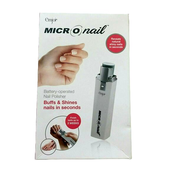 Emjoi Micro Nail Polisher Buffs Smooths Shines DIY Healthy Nails Home Care Kit - Picture 3 of 11